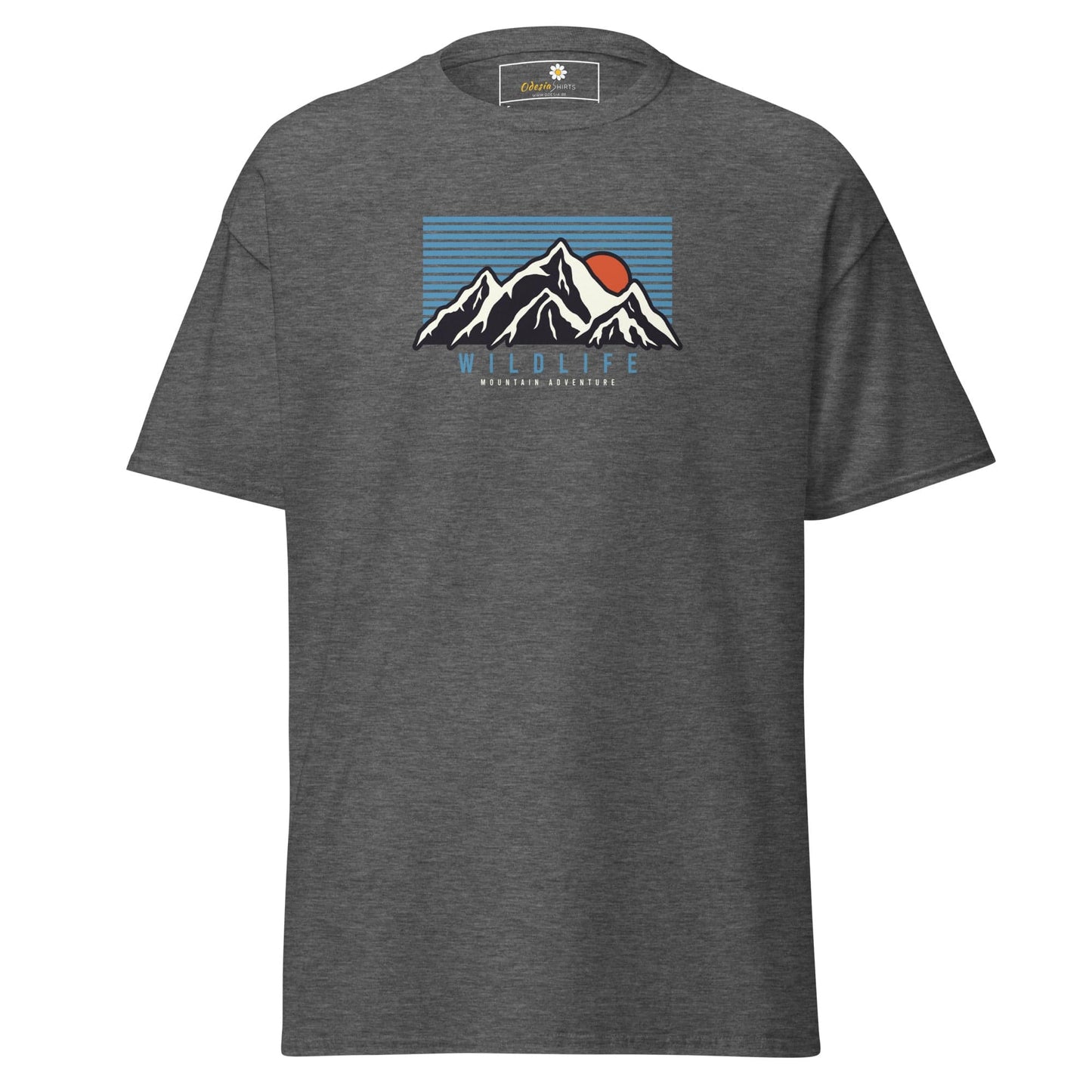 Unisex classic tee - NATURE MOUNTAIN WILDLIFE - REGULAR - Dark Heather / S