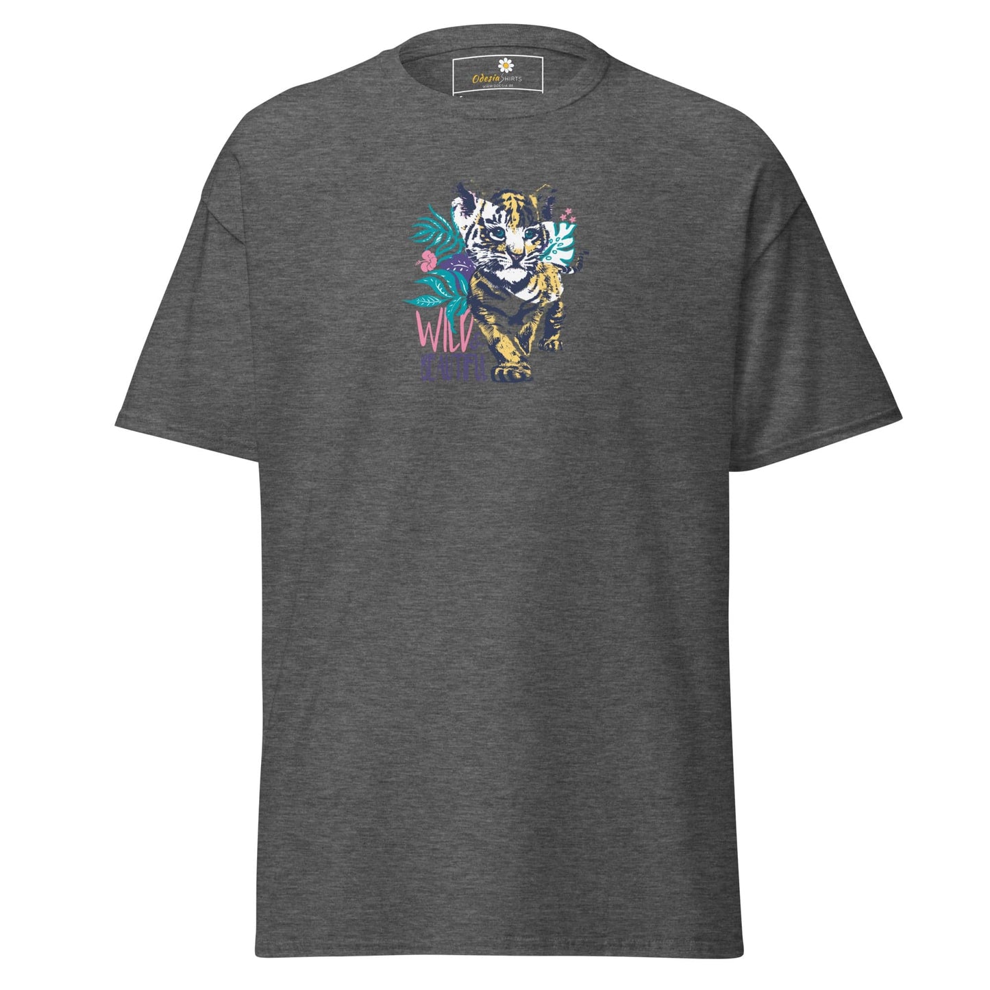 Unisex classic tee - WILD LIFE AND BEAUTIFUL - REGULAR - Dark Heather / S