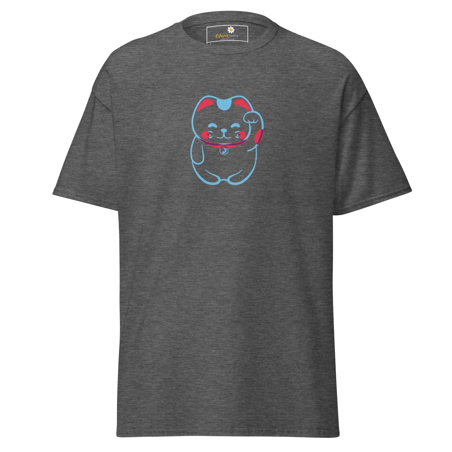 Unisex classic tee - ANIMALS SPIRITUAL LUCKY CAT 1 - REGULAR - Dark Heather / S