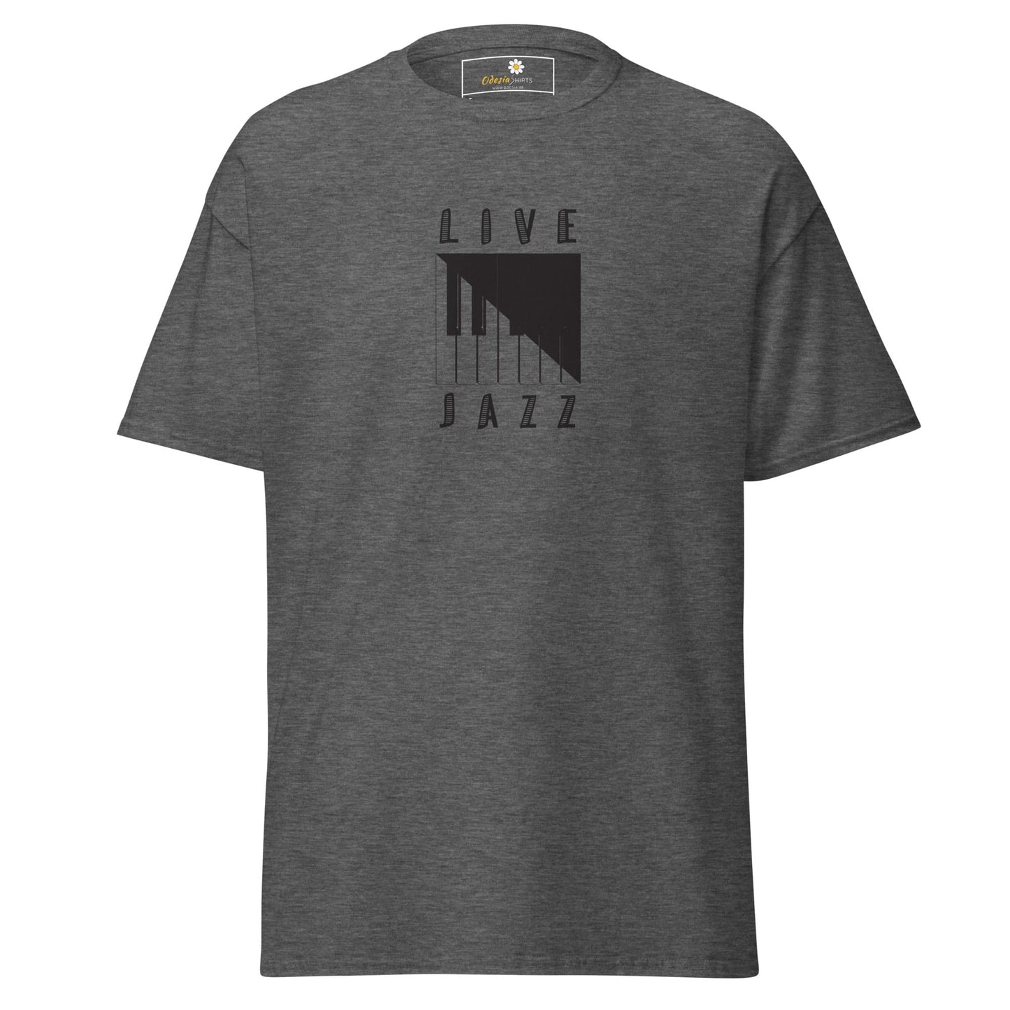 Unisex classic t-shirt - MUSIC LIFE JAZZ - REGULAR - Dark Heather / S