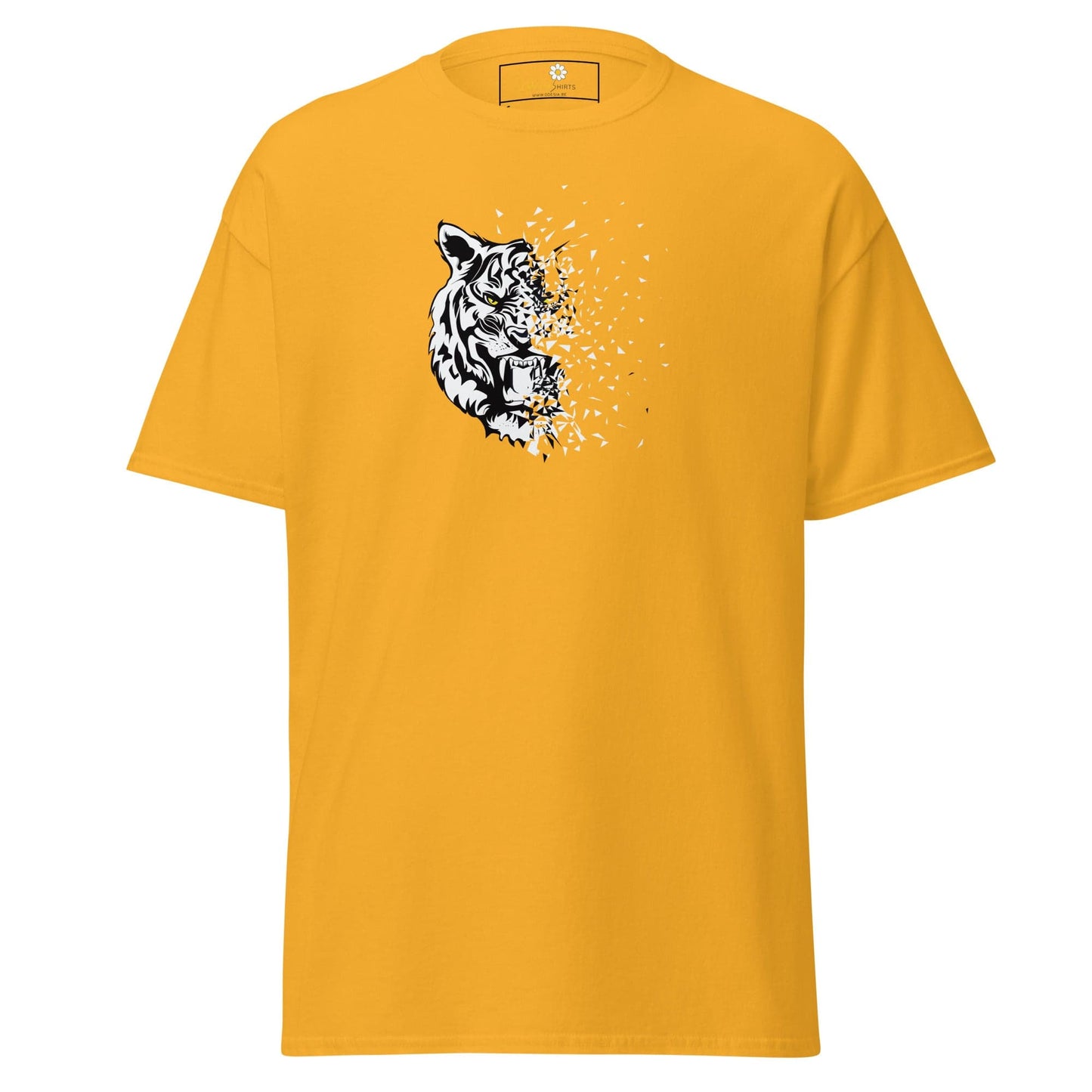 Unisex classic t-shirt - WILD LIFE TIGER DECOMPOS - REGULAR - Gold / S