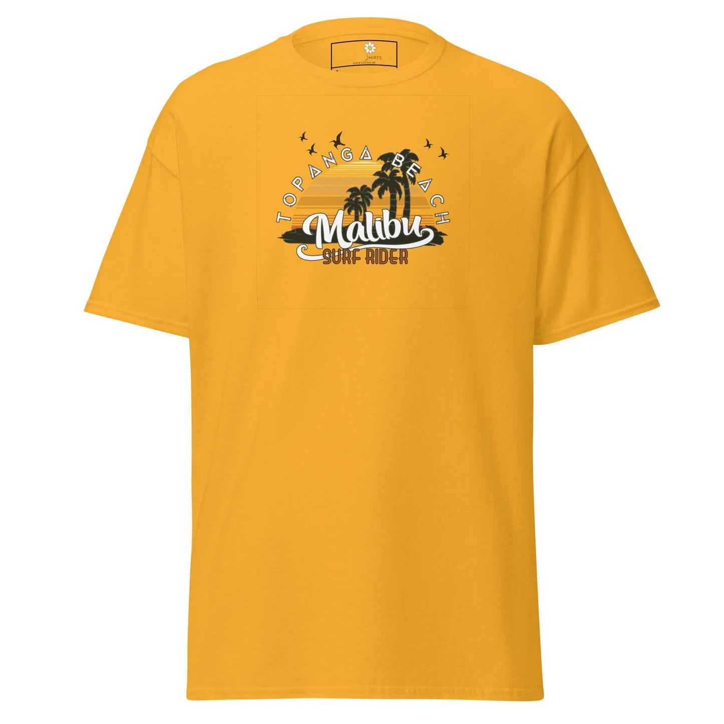 Unisex classic t-shirt - SUMMER MALIBU SURF RIDER - REGULAR - Gold / S
