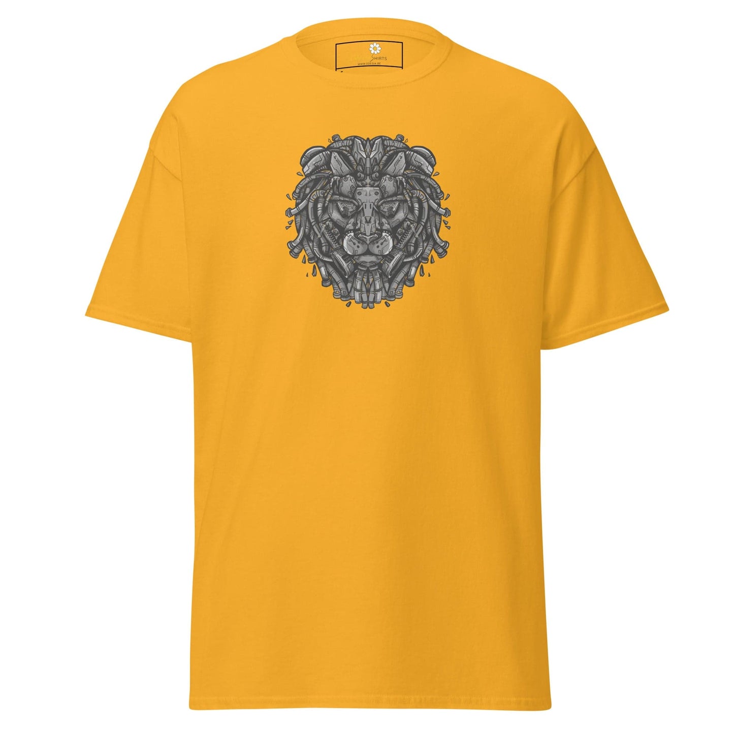 Unisex classic t-shirt - ABSTRACT LION HEAD - REGULAR - Gold / S