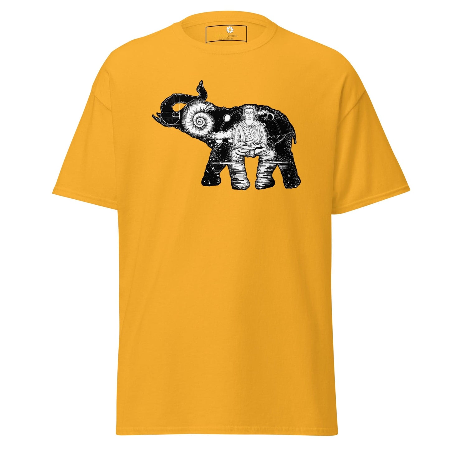 Unisex classic t-shirt - MYSTIC ELEPHANT MEDITATION - REGULAR - Gold / S
