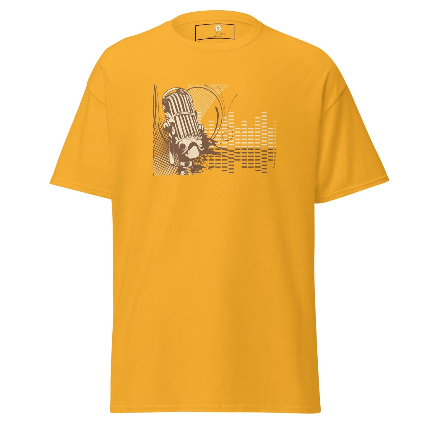 Unisex classic tee - MUSIC MICROPHONE - REGULAR - Gold / S