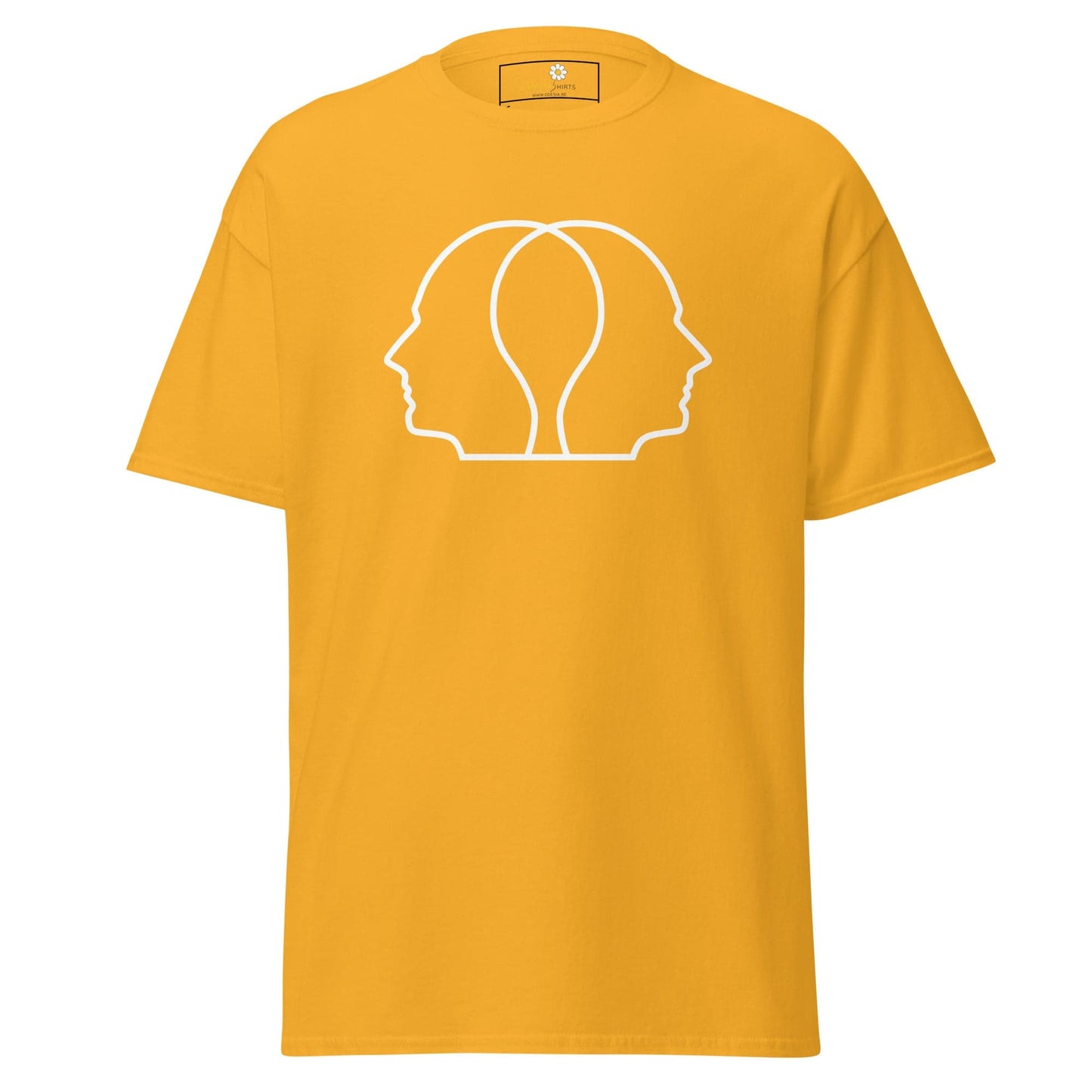 Unisex classic tee - ABSTRACT HEAD FULL - REGULAR - Gold / S