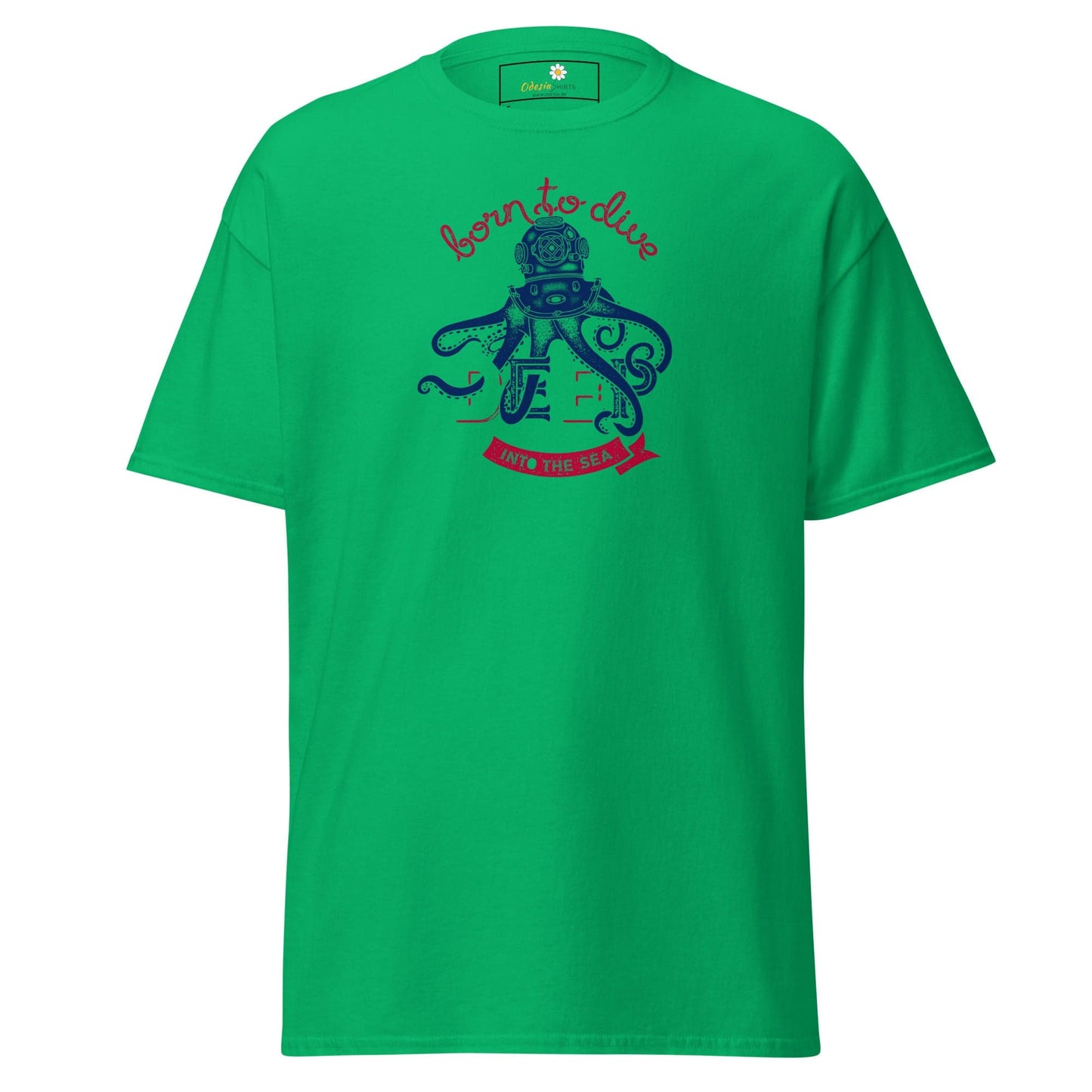 Unisex classic t-shirt - SPORT BORN TO DIVE - REGULAR - Irish Green / S