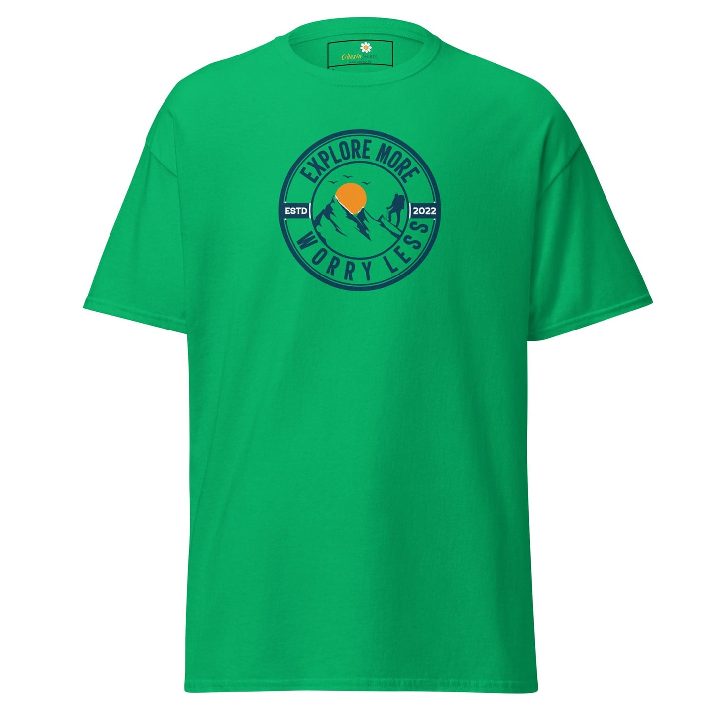 Unisex classic t-shirt - ADVENTURE EXPLORE WORRY LESS - REGULAR - Irish Green / S