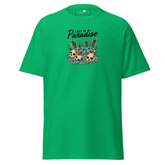 Unisex classic tee - SKULL LOST IN PARADISE - REGULAR - Irish Green / S