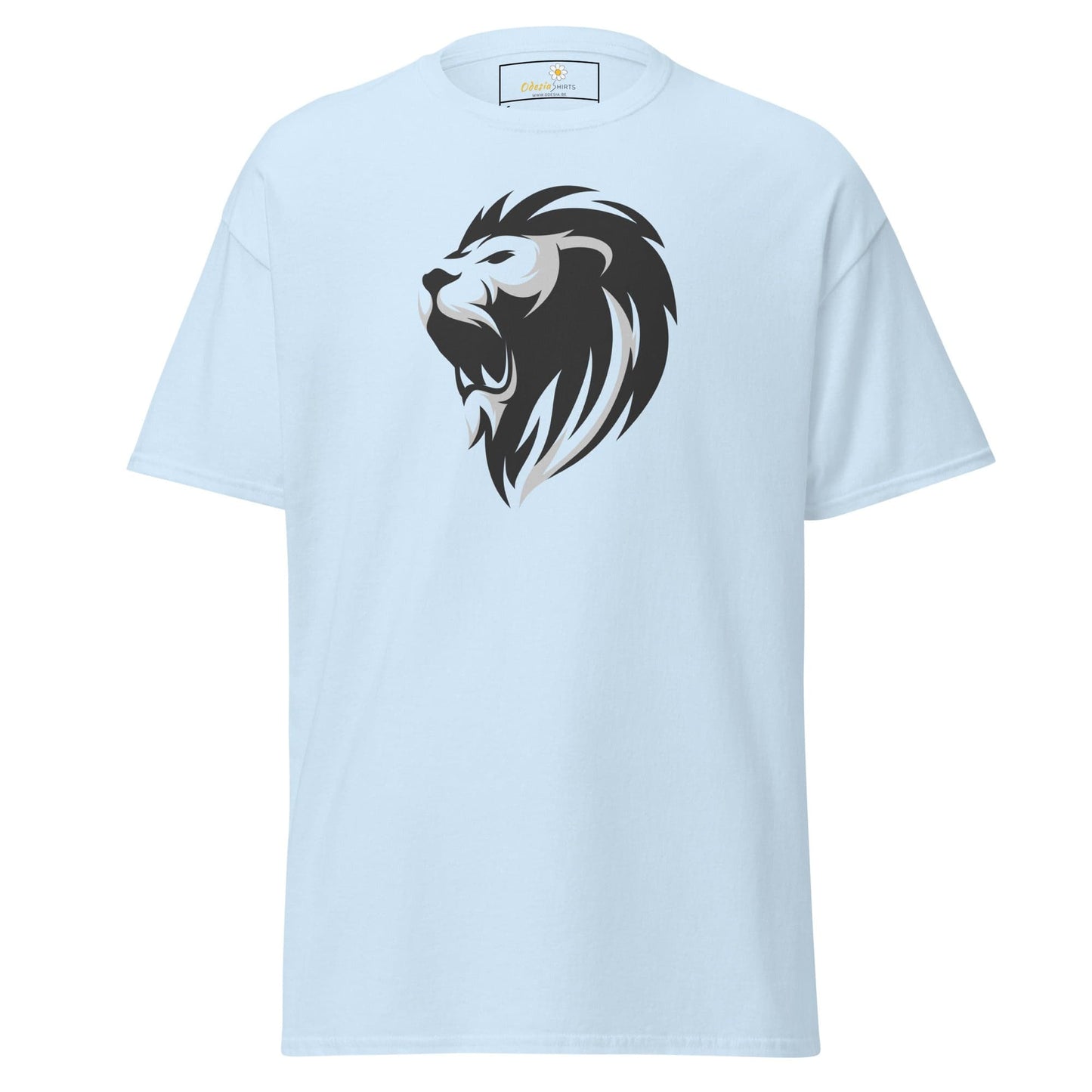 Unisex classic tee - WILD LIFE LION HEAD GREY - REGULAR - Light Blue / S