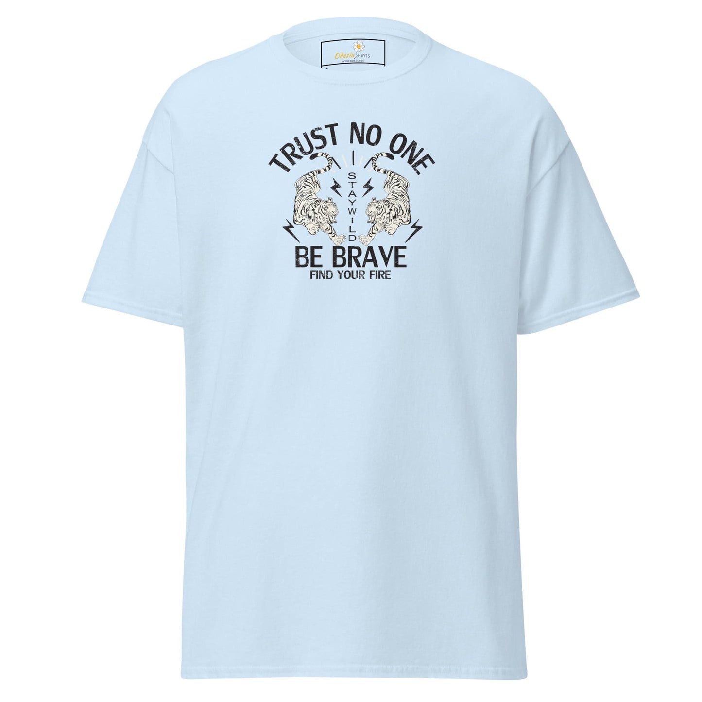 Unisex classic tee - MISC TRUST NO ONE BE BRAVE - REGULAR - Light Blue / S
