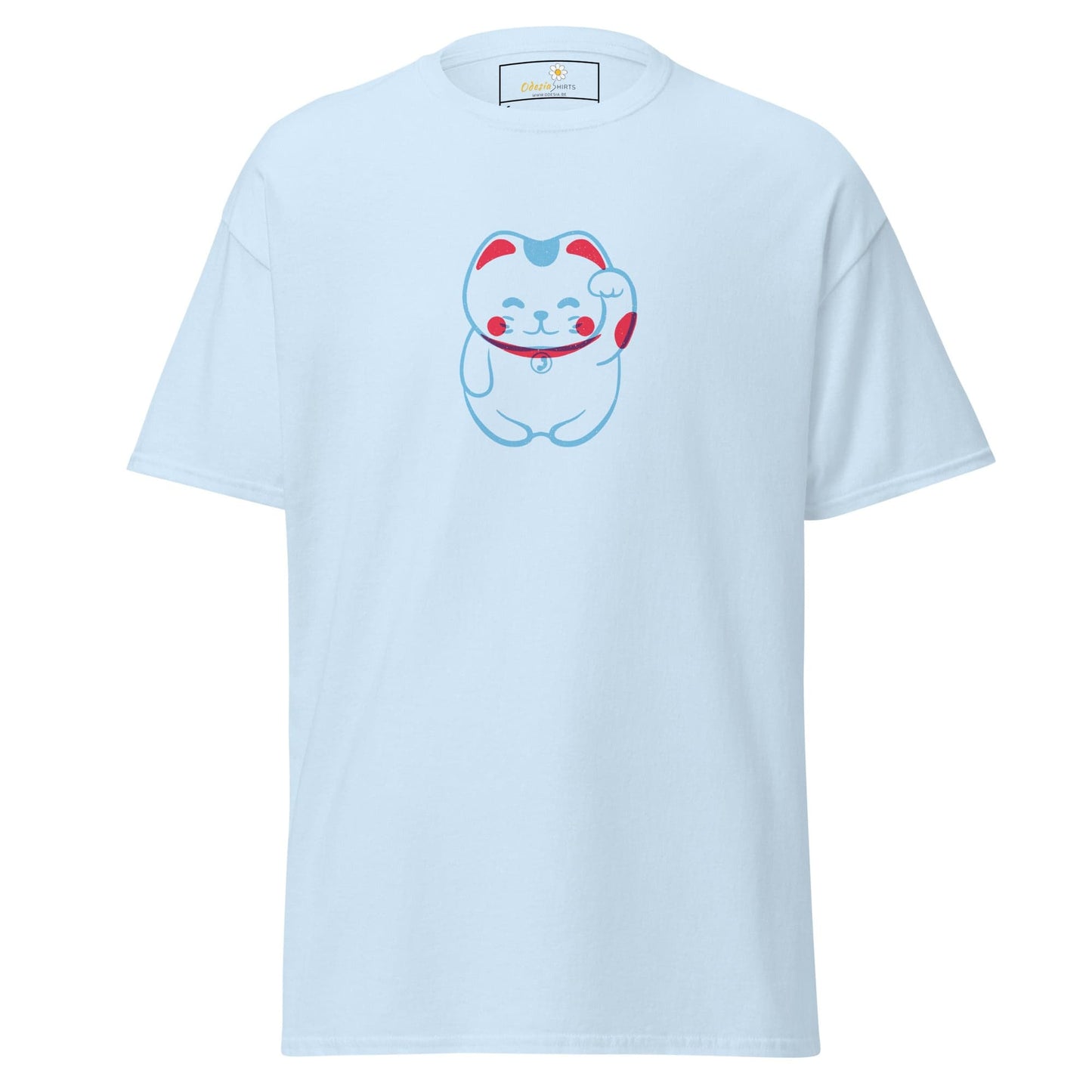 Unisex classic tee - ANIMALS SPIRITUAL LUCKY CAT 1 - REGULAR - Light Blue / S