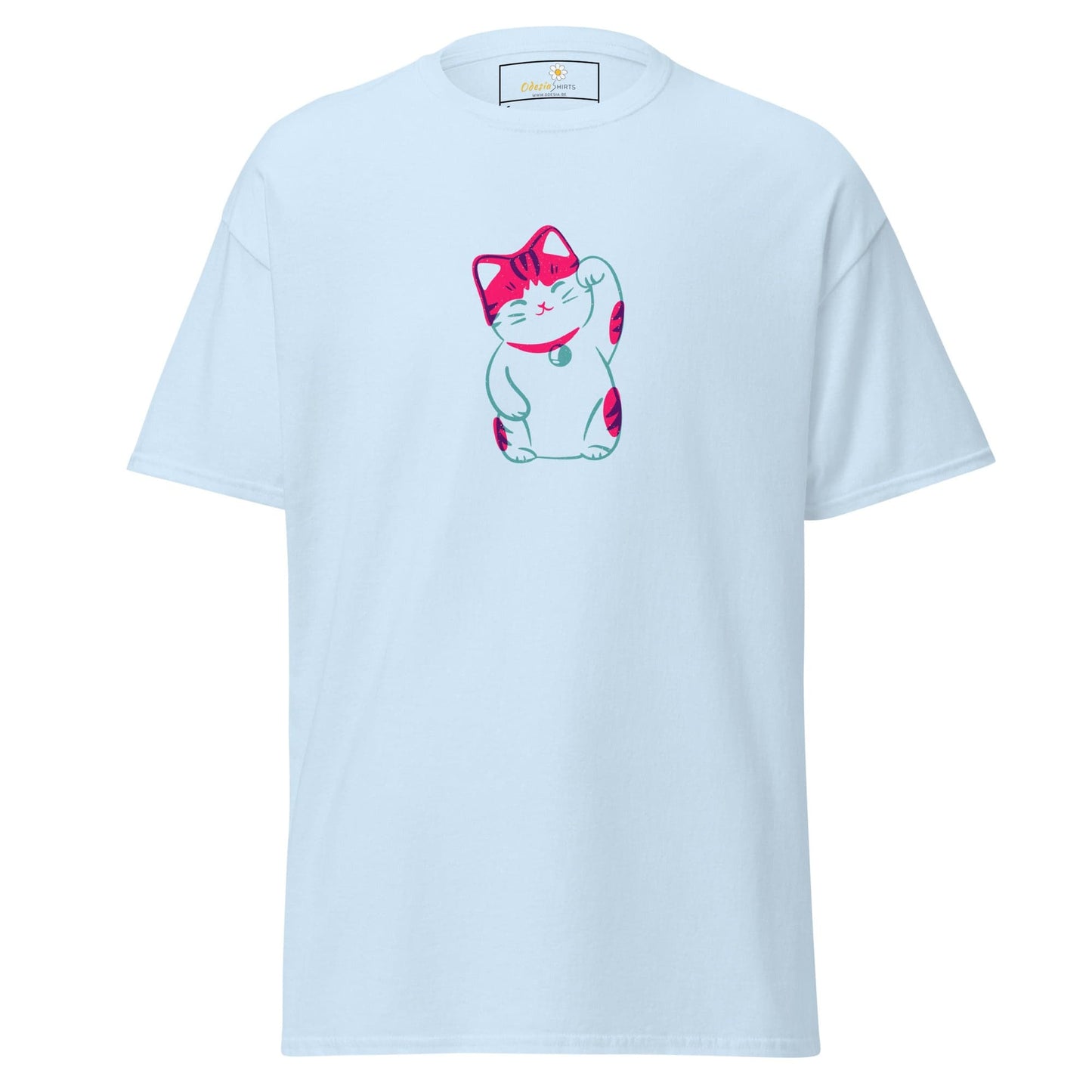 Unisex classic tee - ANIMALS SPIRITUAL LUCKY CAT 2 - REGULAR - Light Blue / S