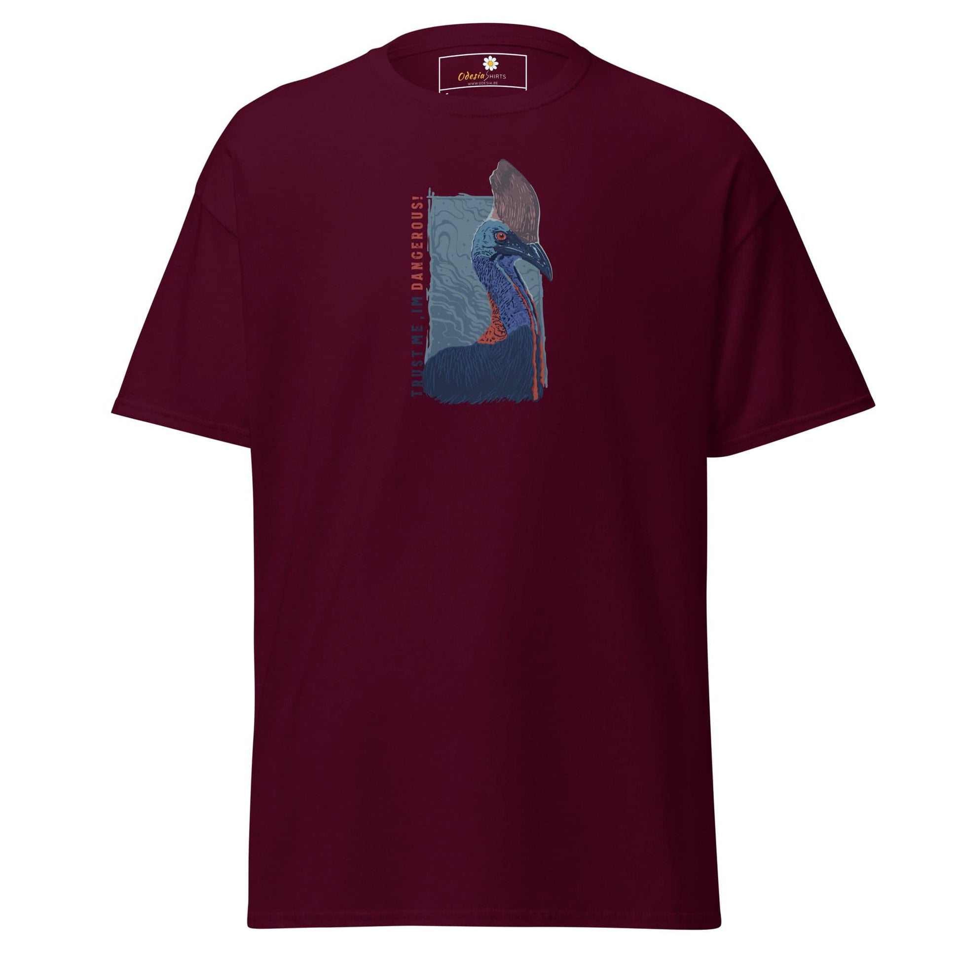 Unisex classic t-shirt - WILD LIFE DANGEROUS - REGULAR - Maroon / S