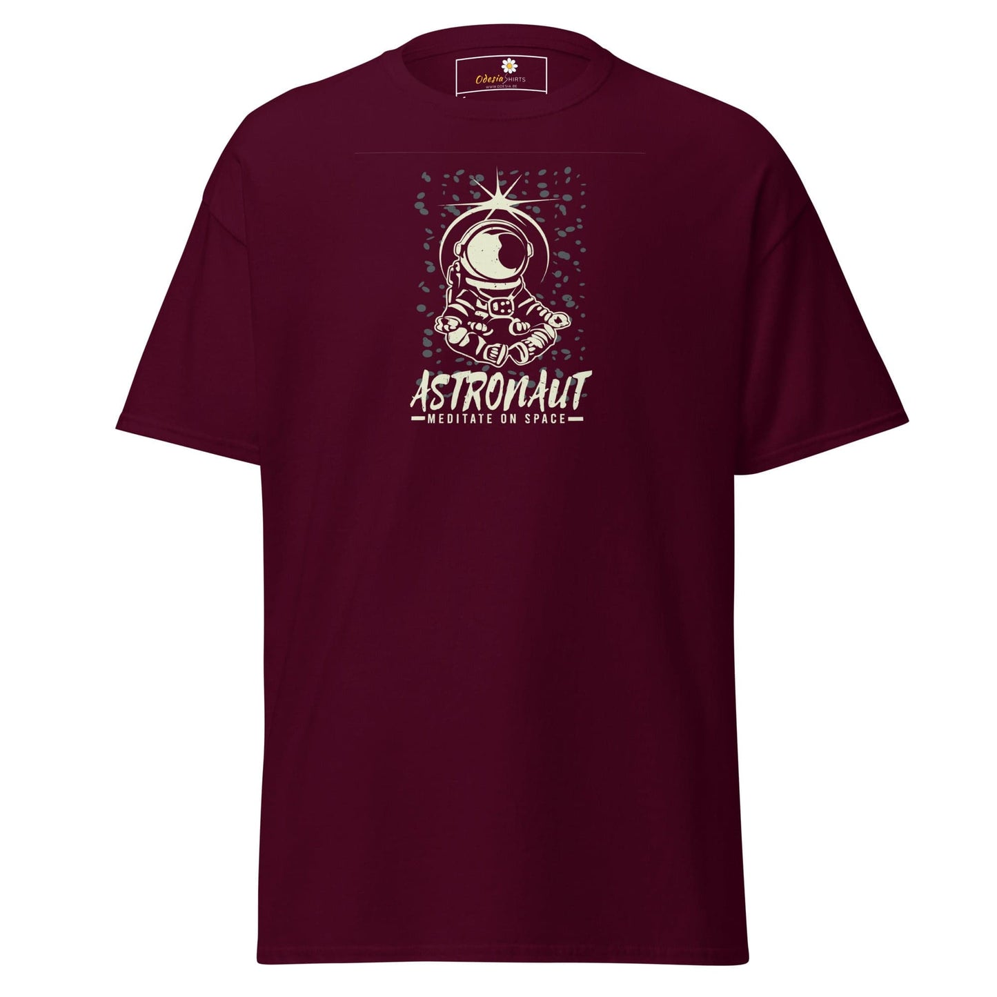 Unisex classic t-shirt - ASTRONAUT MEDITATION SPACE - REGULAR - Maroon / S