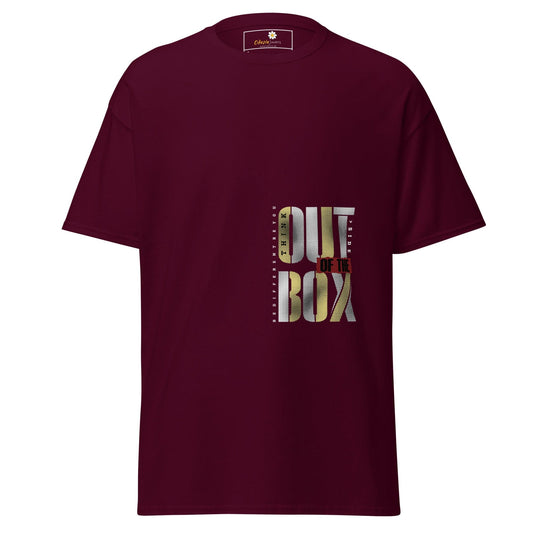 Unisex classic t-shirt - TEXT OUT OTHE BOX - REGULAR - Maroon / S