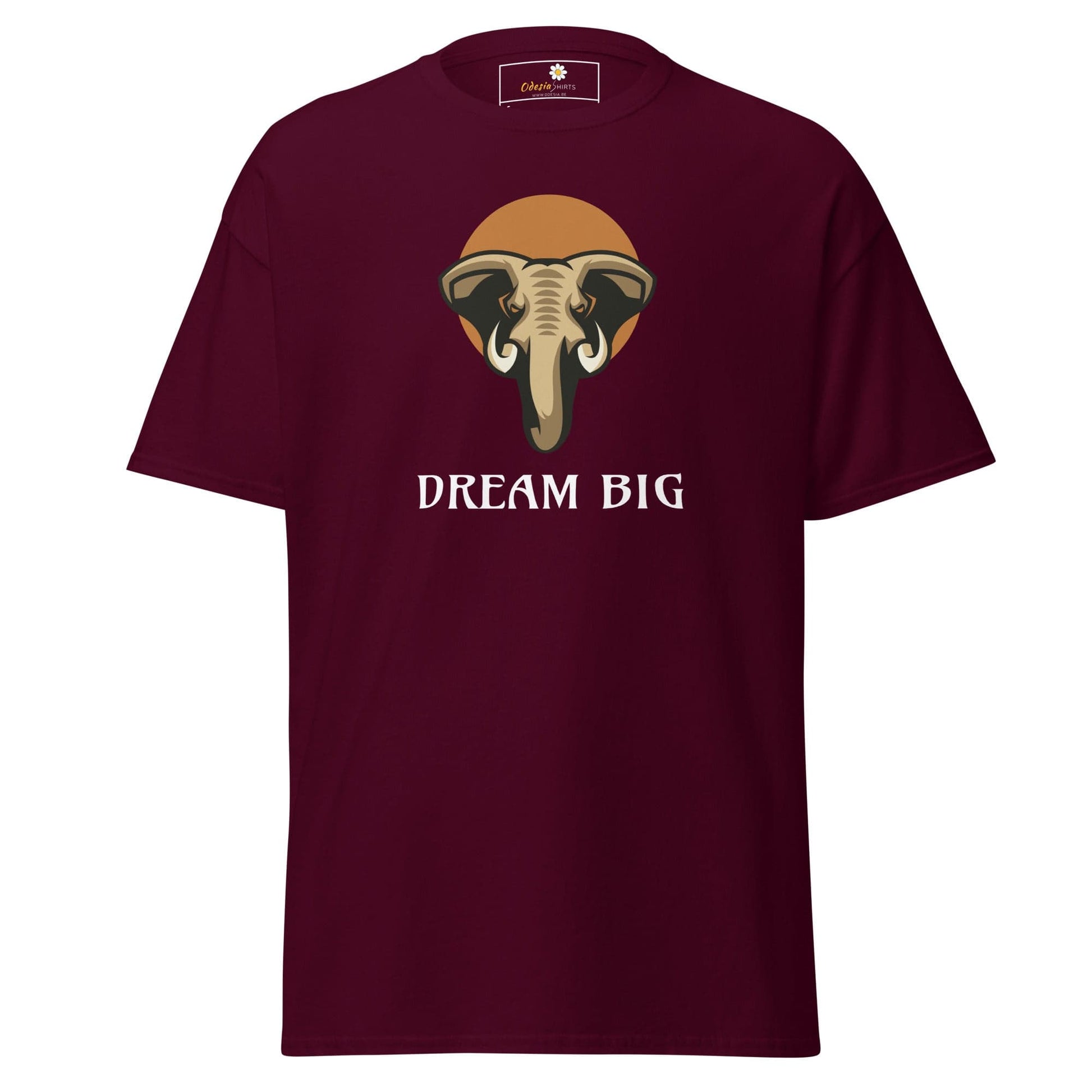 Unisex classic t-shirt - WILD LIFE ELEPHANT DREAM BIG - REGULAR - Maroon / S