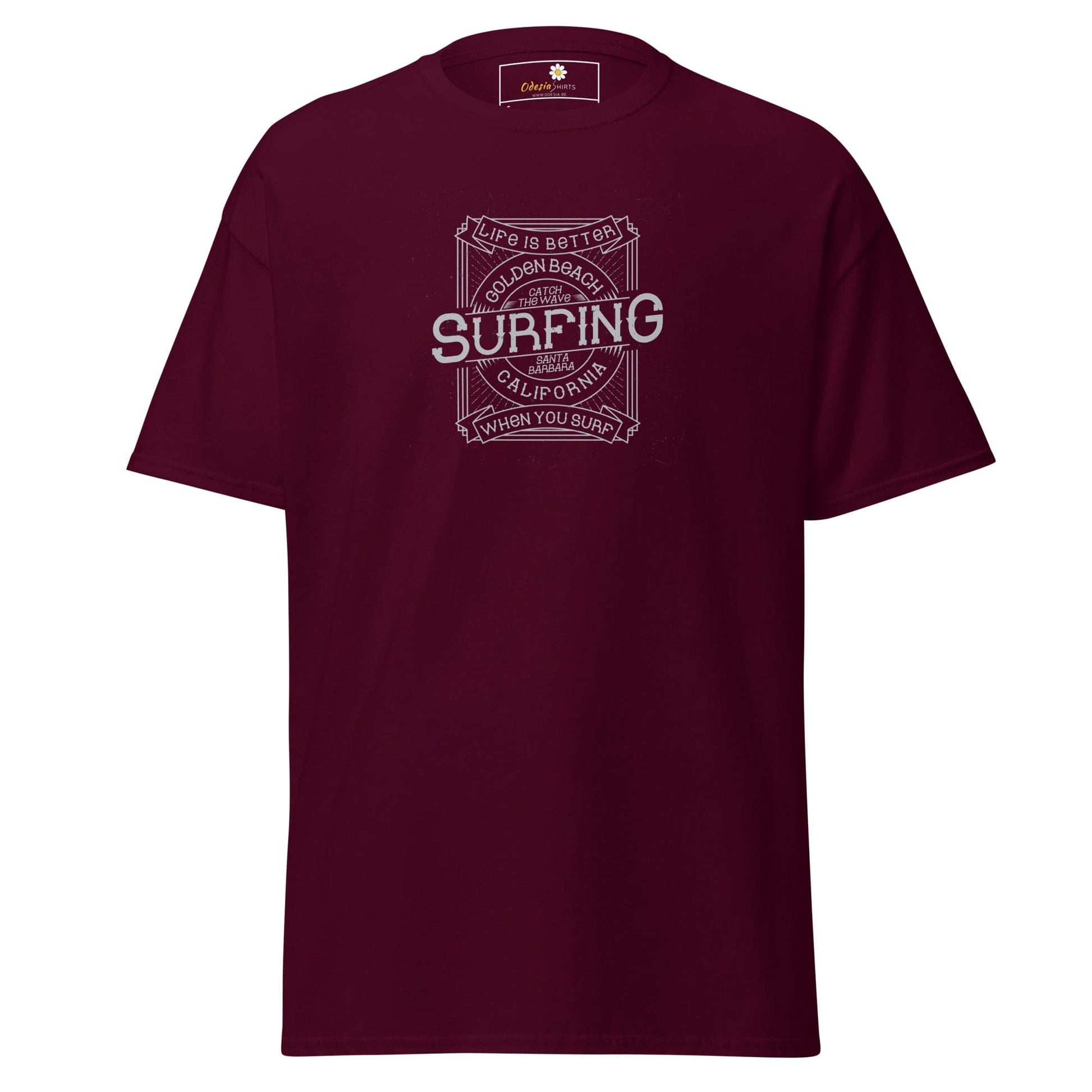 Unisex classic tee - SPORT GOLDEN BEACH SURFING - REGULAR - Maroon / S