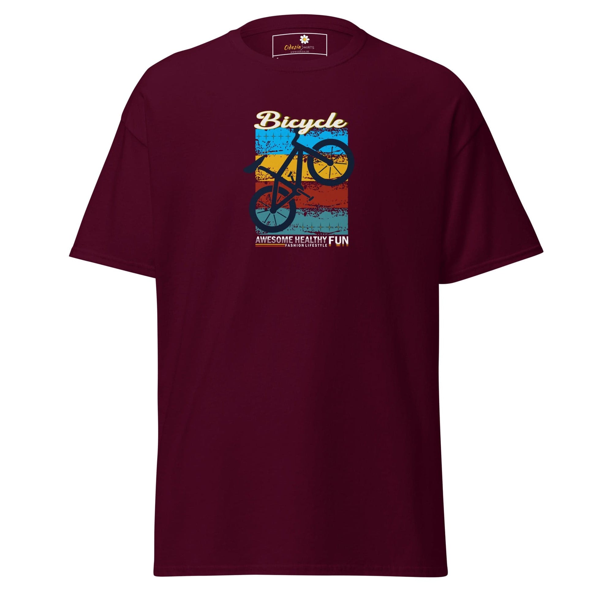 Unisex classic tee - SPORT BICYCLE FUN - REGULAR - Maroon / S