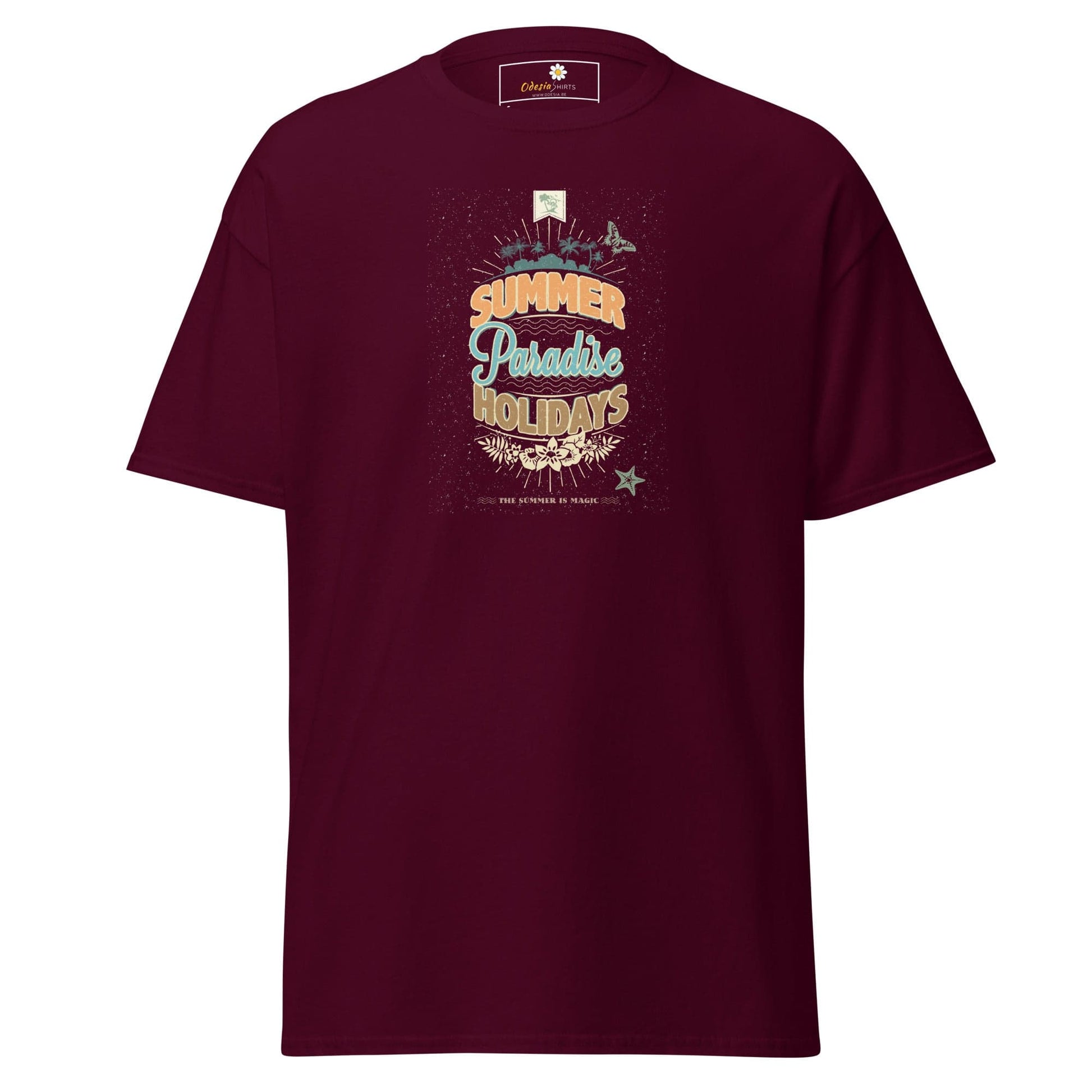 Unisex classic tee - SUMMER PARADISE - REGULAR - Maroon / S