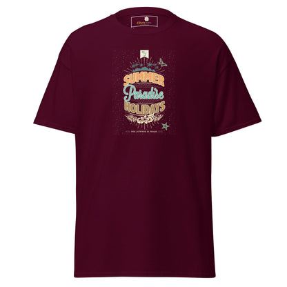 Unisex classic tee - SUMMER PARADISE - REGULAR - Maroon / S