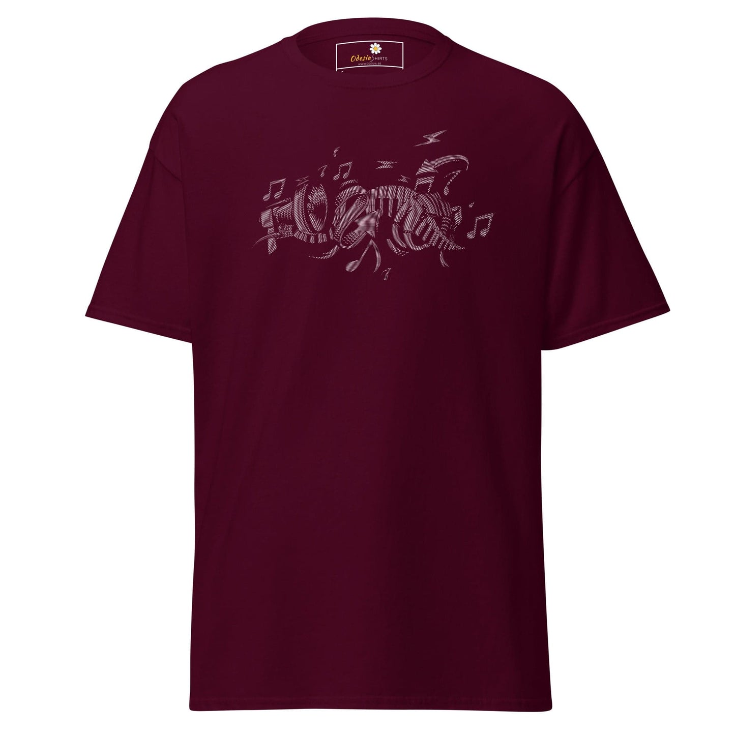 Unisex classic t-shirt - MUSIC INSTRUMENTS - REGULAR - Maroon / S