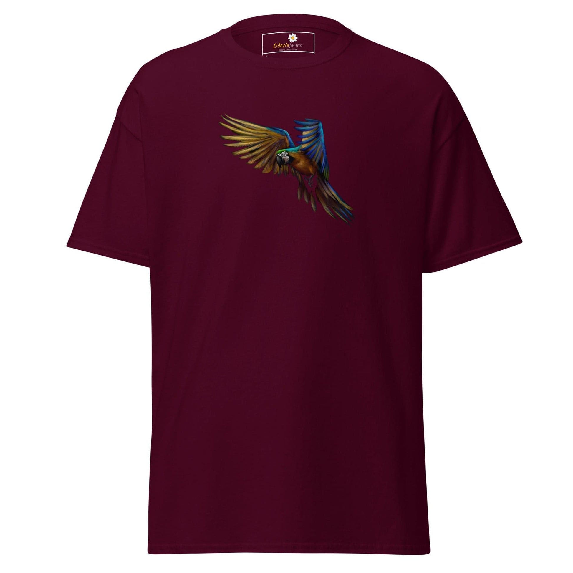 Unisex classic tee - WILD LIFE PARROT - REGULAR - Maroon / S