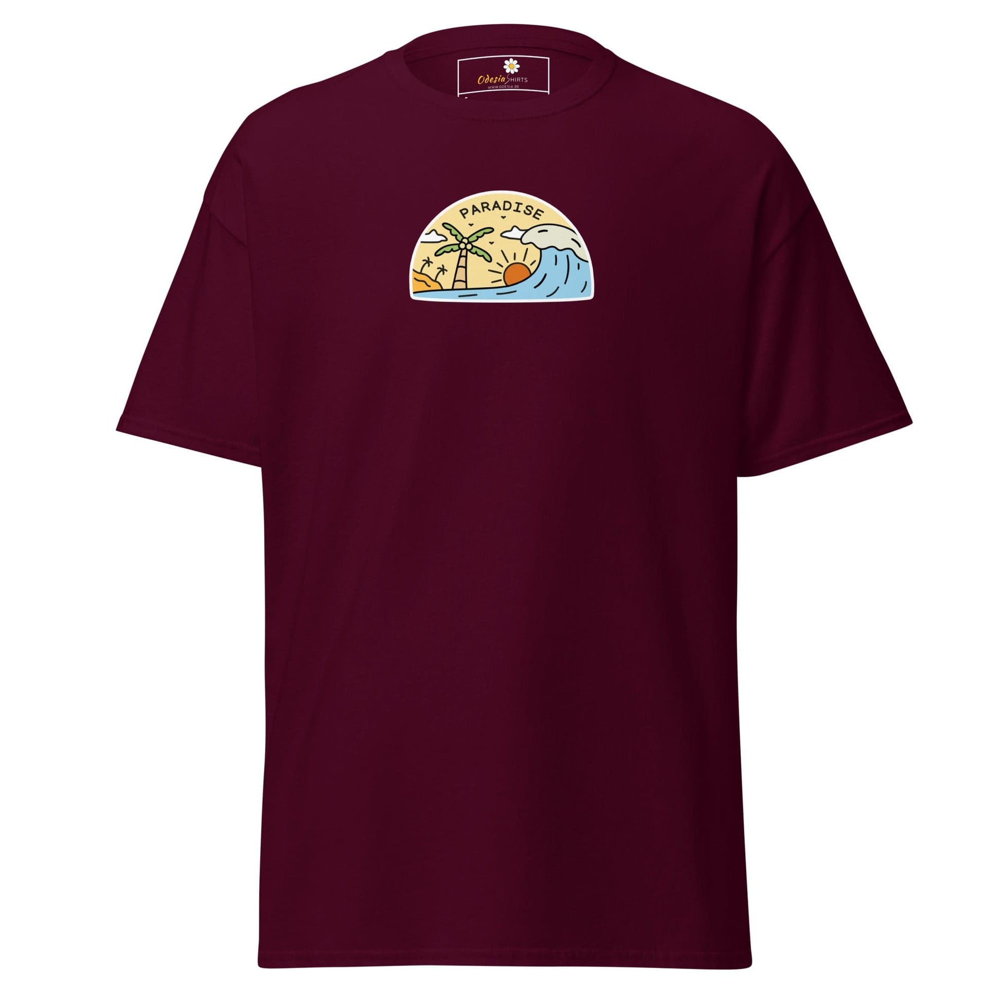 Unisex classic tee - SUMMER ISLAND PARADISE - REGULAR - Maroon / S