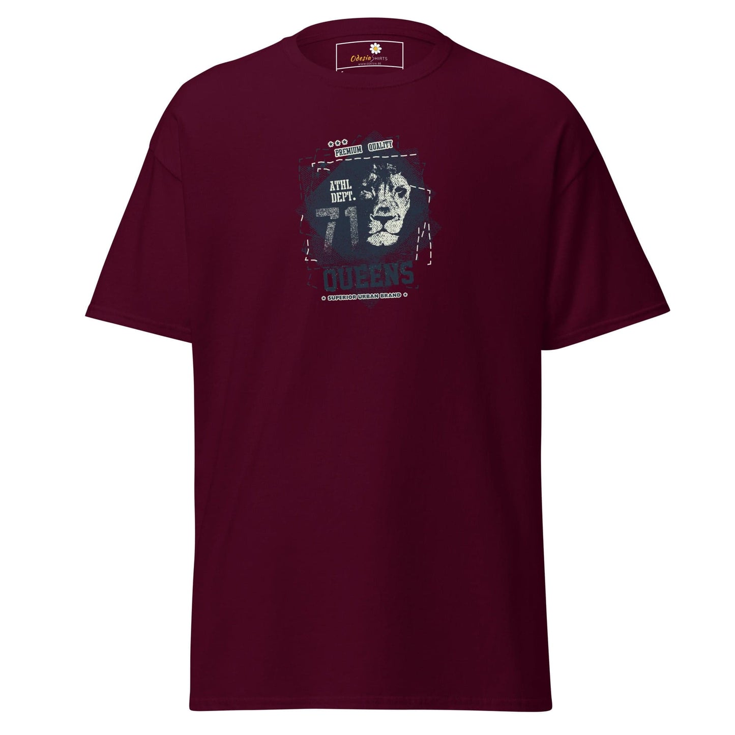Unisex classic tee - URBAN WILD LIFE 71 QUEENS - REGULAR - Maroon / S