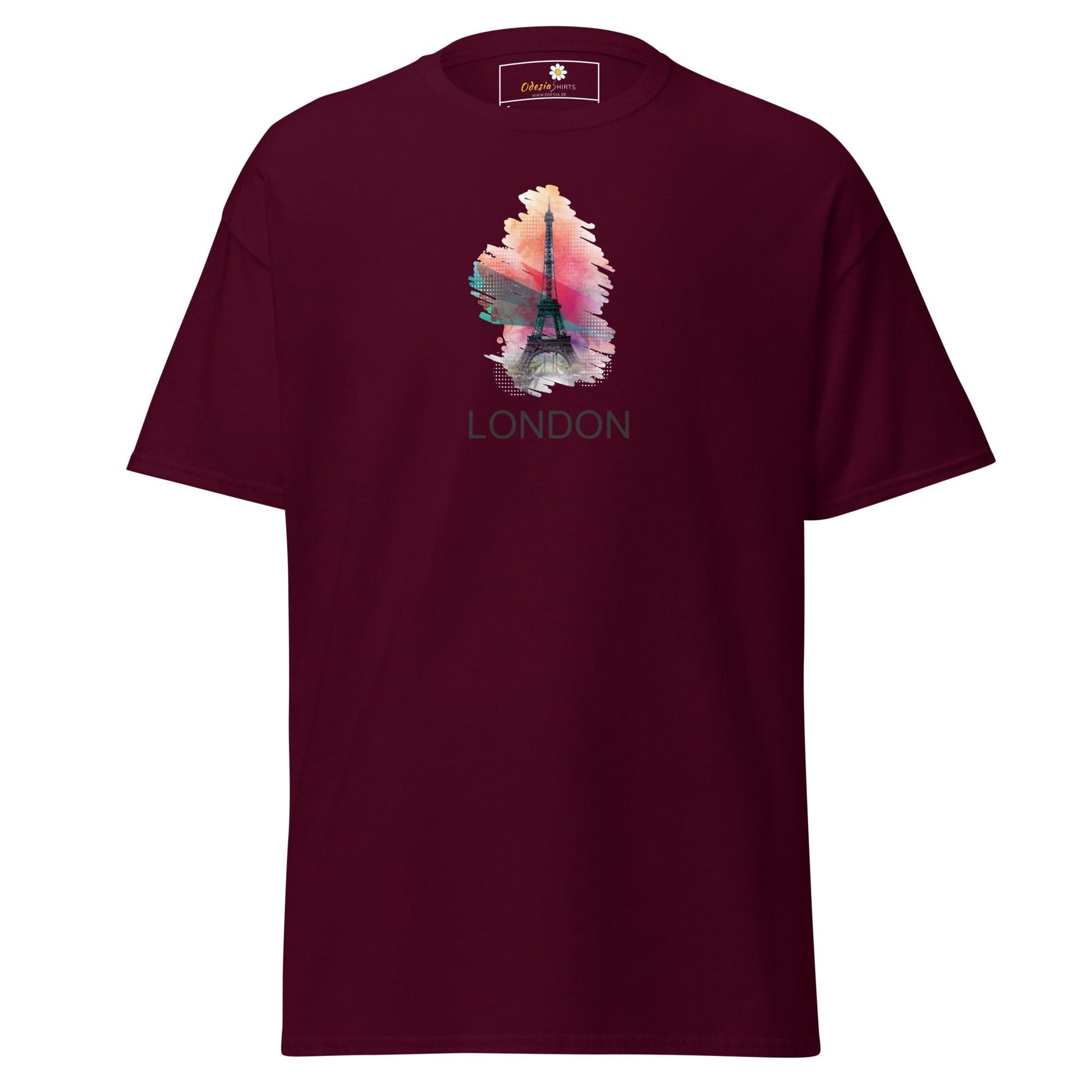 Unisex classic tee - COUNTRY LONDON PARIS - REGULAR - Maroon / S