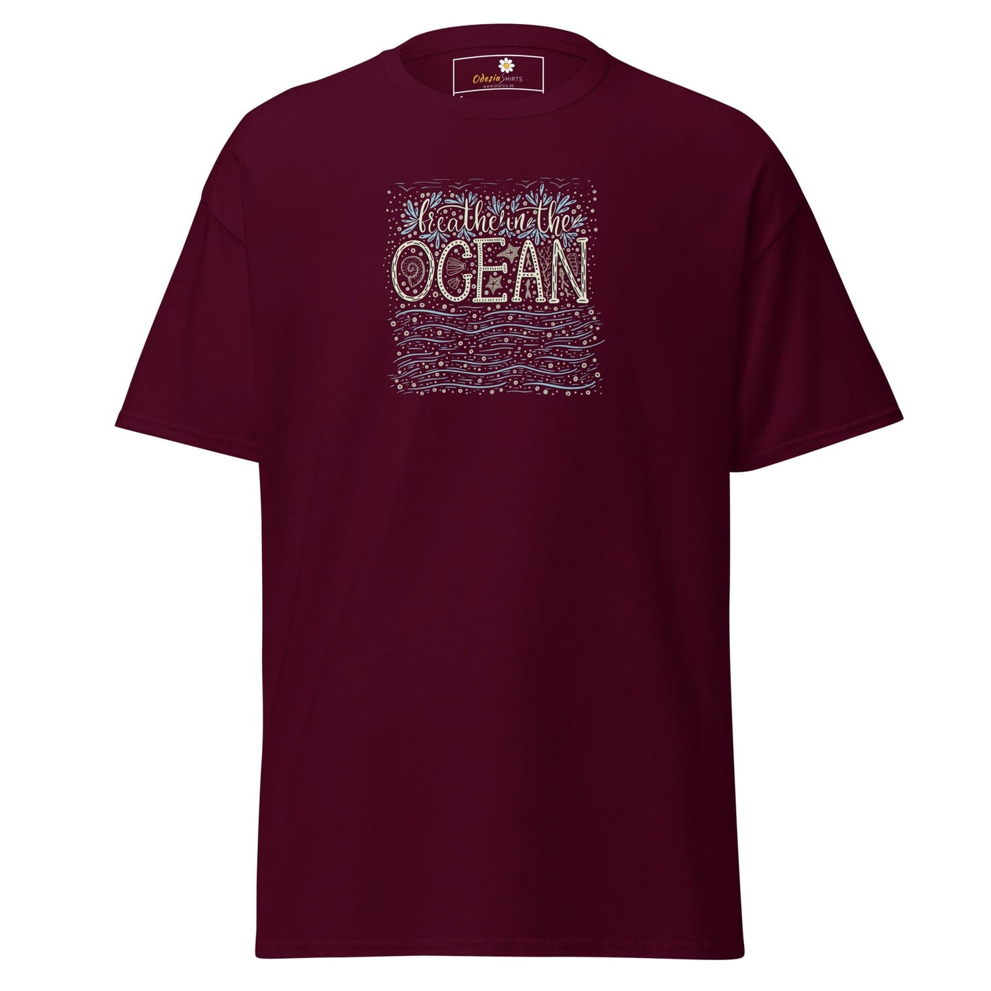 Unisex classic tee - NATURE OCEAN - REGULAR - Maroon / S