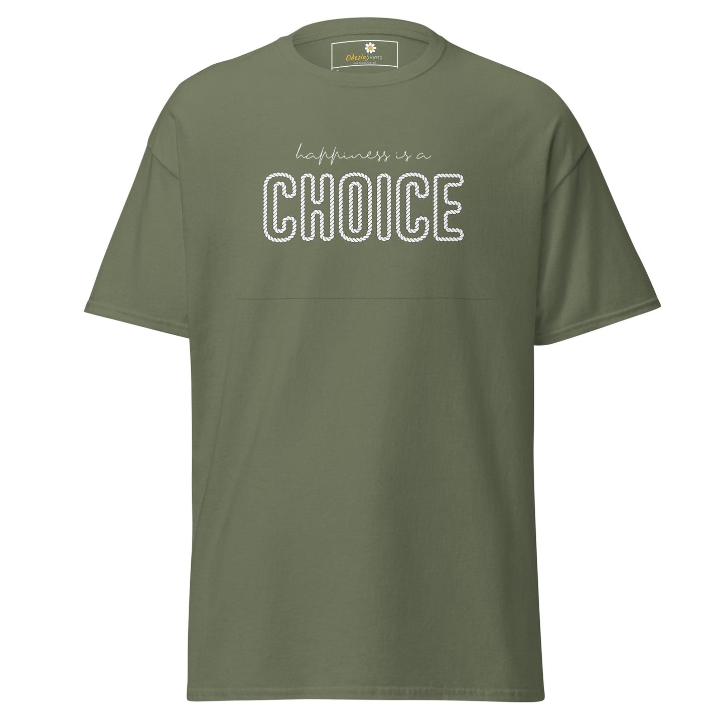 Unisex classic t-shirt - TEST POSITIVE HAPINESS CHOICE - REGULAR - Military Green / S