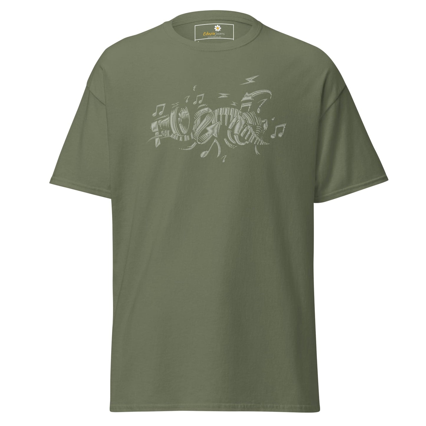 Unisex classic t-shirt - MUSIC INSTRUMENTS - REGULAR - Military Green / S