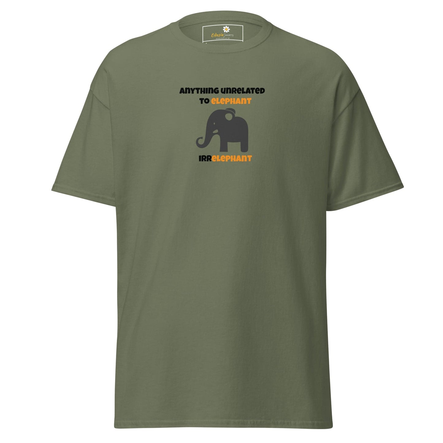 Unisex classic t-shirt - FUN ELEPHANT IRRELEPHANT - REGULAR - Military Green / S