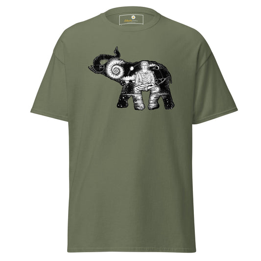 Unisex classic t-shirt - MYSTIC ELEPHANT MEDITATION - REGULAR - Military Green / S