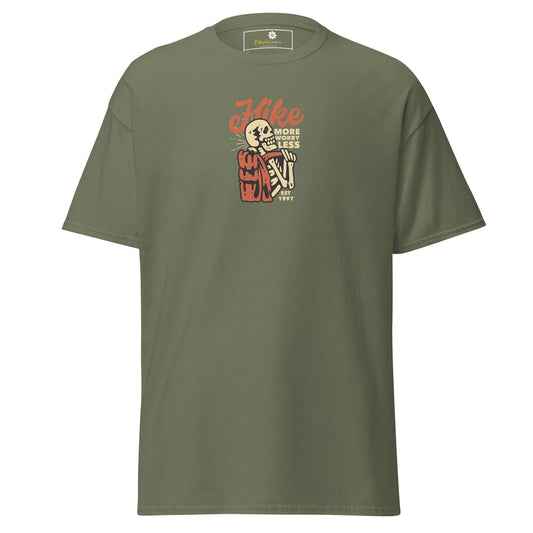 Unisex classic tee - SKULL SPORT HIKE MORE - REGULAR - Military Green / S