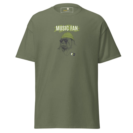 Unisex classic t-shirt - WILD LIFE MUSIC GORILLA - REGULAR - Military Green / S