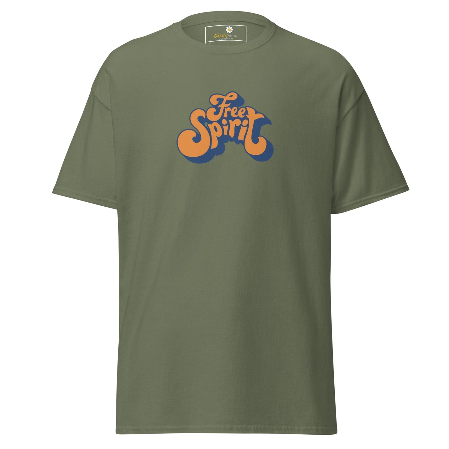 Unisex classic tee - TEXT MISC FREE SPIRIT - REGULAR - Military Green / S