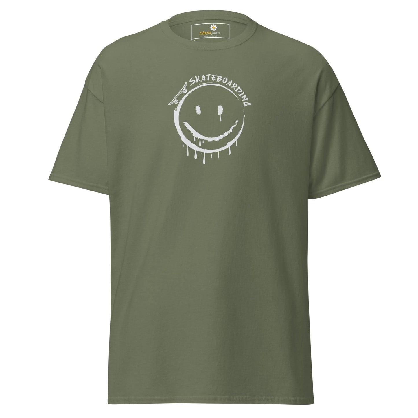 Unisex classic tee - SPORT SKATEBOARDING SMILE - REGULAR - Military Green / S