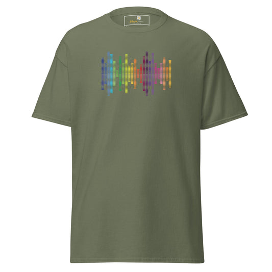 Unisex classic tee - MUSIC AUDIO SPECTRUM - REGULAR - Military Green / S