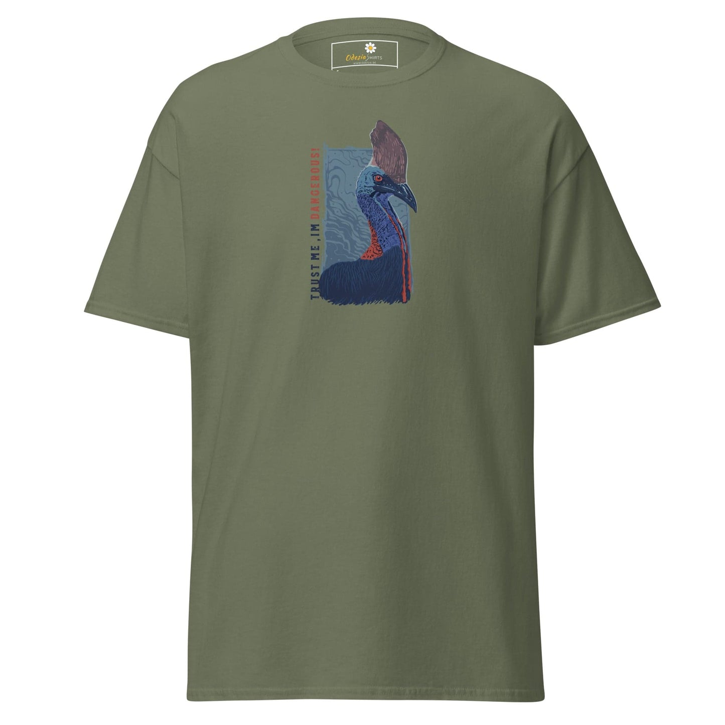Unisex classic t-shirt - WILD LIFE DANGEROUS - REGULAR - Military Green / S