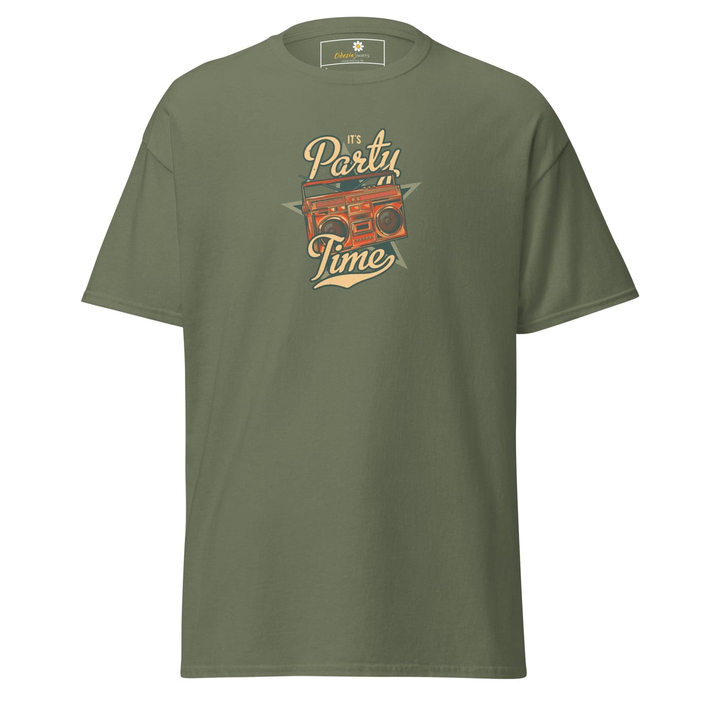 Unisex classic tee - MUSIC PARTY TIME - REGULAR - Military Green / S