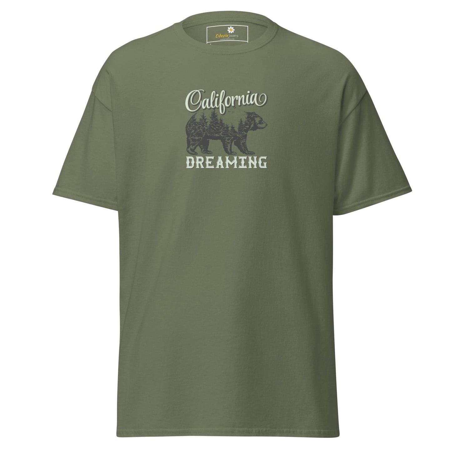 Unisex classic tee - WILD LIFE CALIFORNIA DREAMING - REGULAR - Military Green / S
