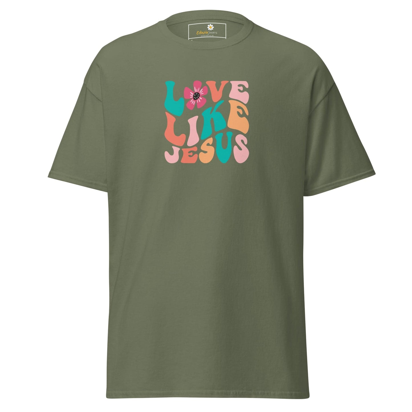 Unisex classic tee - SPIRITUAL LOVE LIKE JESUS - REGULAR - Military Green / S