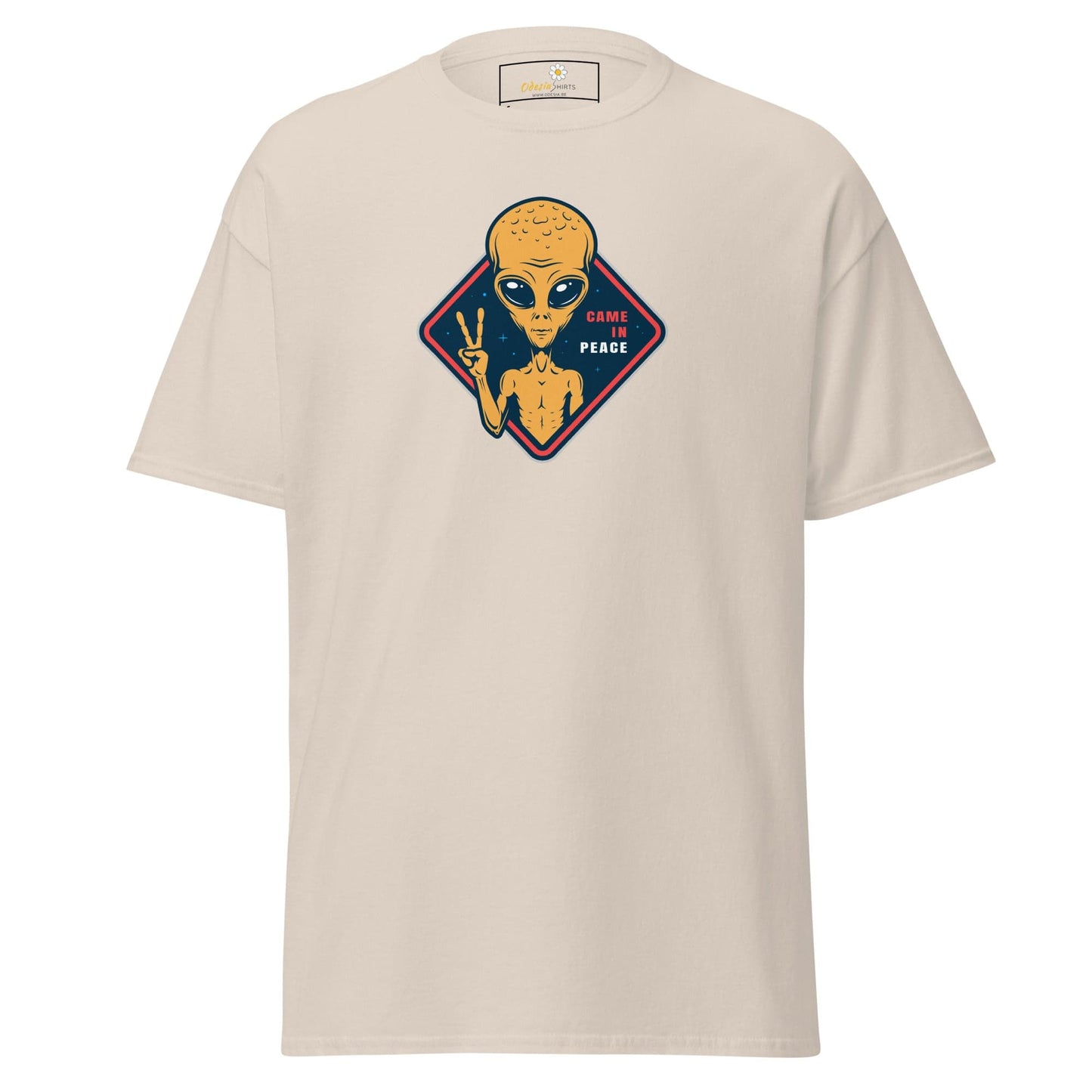Unisex classic t-shirt - SPACE ALIENS COME IN PEACE - REGULAR - Natural / S