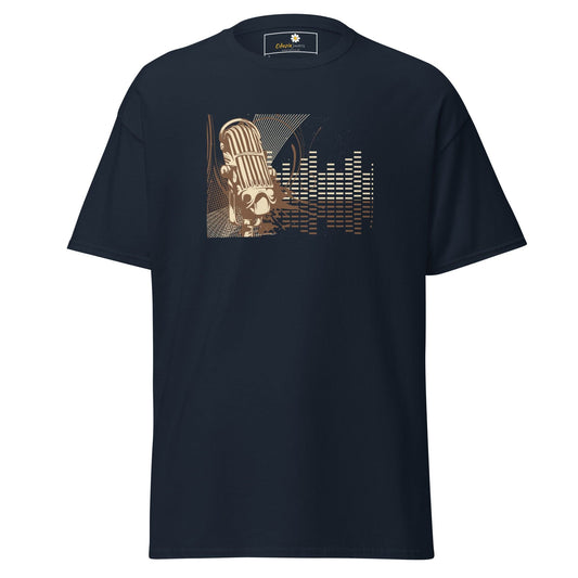 Unisex classic tee - MUSIC MICROPHONE - REGULAR - Navy / S
