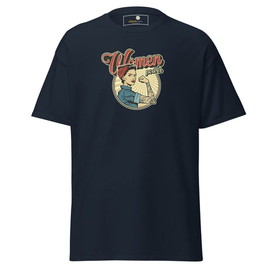 Unisex classic t-shirt - VINTAGE WOMEN POWER - REGULAR - Navy / S