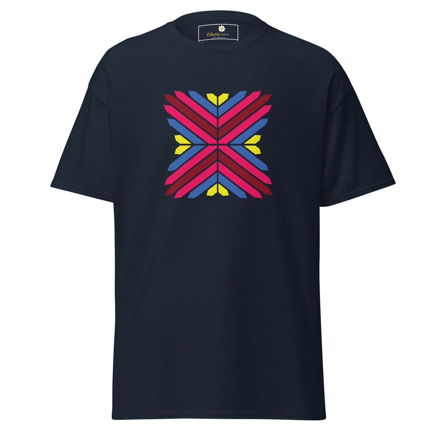 Unisex classic tee - ABSTRACT TRIANGLES - REGULAR - Navy / S