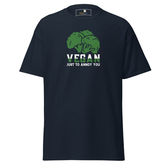 Unisex classic tee - GREEN VEGAN TO ANNOY YOU - REGULAR - Navy / S