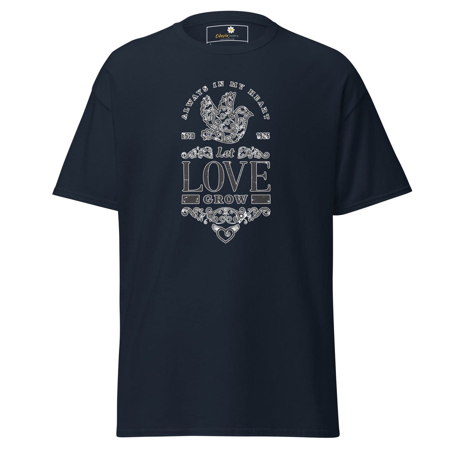Unisex classic tee - POSITIVE LET LOVE GROW - REGULAR - Navy / S